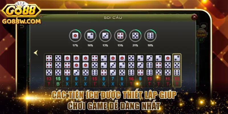 Các tiện ích được thiết lập giúp chơi game dễ dàng nhất